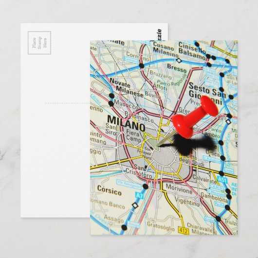 Milaan, Milano (Italië) Briefkaart (Voorkant / Achterkant)