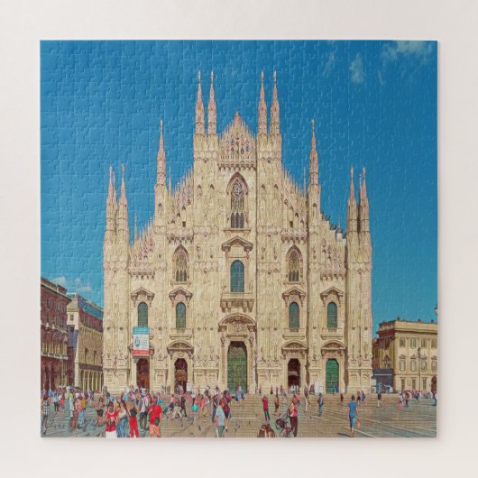Milaan - Piazza del Duomo - Cathedral-plein Legpuzzel (Verticaal)