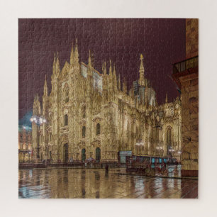Milaan - Piazza Duomo - Cathedraal Square - 's nac Legpuzzel