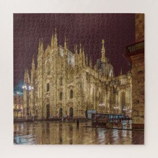 Milaan - Piazza Duomo - Cathedraal Square - 's nac Legpuzzel
