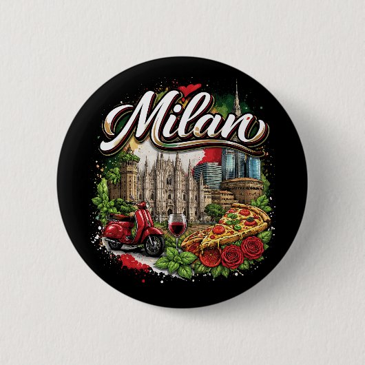 Milaan Ronde Button 5,7 Cm (Voorkant)