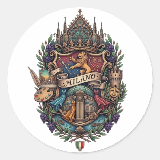 MILAAN RONDE STICKER (Voorkant)