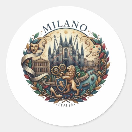 MILAAN RONDE STICKER (Voorkant)
