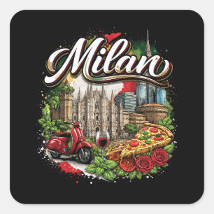 Milaan Vierkante Sticker