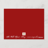 Milagro in Rood Briefkaart (Achterkant)