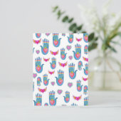 Milagros Flaming Hearts Waterverf Cute Love Briefkaart (Staand voorkant)