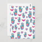 Milagros Flaming Hearts Waterverf Cute Love Briefkaart (Voorkant / Achterkant)