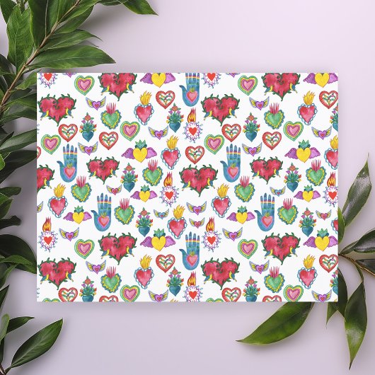 Milagros Flaming Hearts Waterverf Valentijn Love Briefkaart