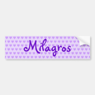 Milagros in Paars Bumpersticker