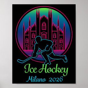 Milan 2026 IJshockey Winter 2026 En Duomo Di Mil Poster
