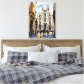 Milan aquarel kunst canvas afdruk (Insitu (Slaapkamer))