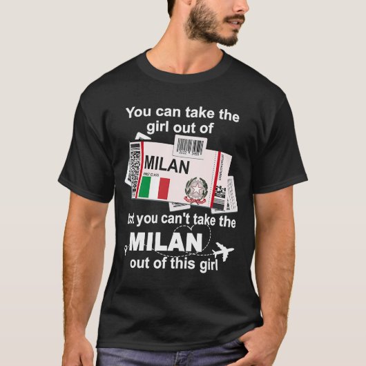 Milan Boarding Pass Milan Girl Milan T-shirt (Voorkant)