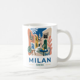 Milan Brera Italië Kunst Reisposter Koffiemok
