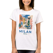 Milan Brera Kunstwijk Reis Grafische T-Shirt