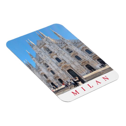 Milan Cathedral uitzicht fridge magnet Magneet (Rechterzijde)
