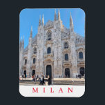 Milan Cathedral uitzicht fridge magnet Magneet<br><div class="desc">Een prachtig uitzicht van de Milanese kathedraal (il Duomo di Milano) in Italië, gedrukt op een souvenir fridge magnet.</div>