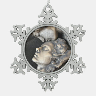Milan Cemetery Statue Tin Sneeuwvlok Ornament