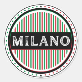 Milan City Pride Embleem – Italiaanse identiteit Ronde Sticker