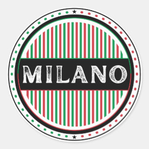 Milan City Pride Embleem – Italiaanse identiteit Ronde Sticker