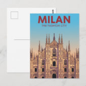 Milan Duomo Bagagerekje Briefkaart (Voorkant / Achterkant)