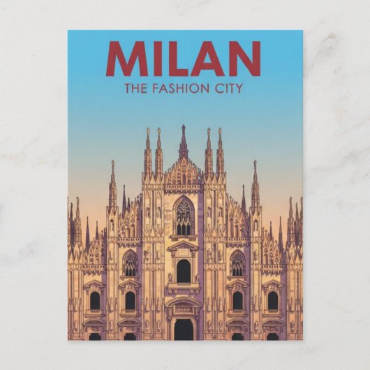 Milan Duomo Luggage Tag Briefkaart (Voorkant)