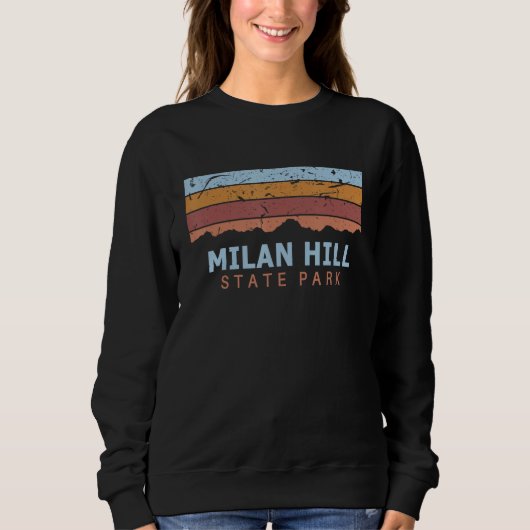 Milan Hill State Park New Hampshire Retro Cool Trui (Voorkant)