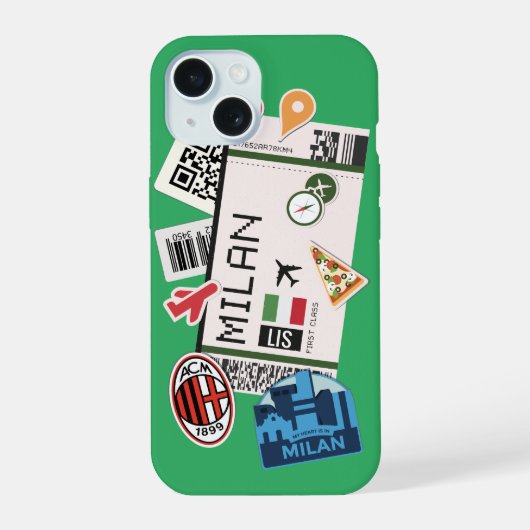 Milan Instapkaart iPhone 15 Case (Achterkant)