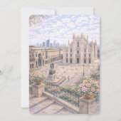 Milan Italian Themed Bridal Shower Kaart (Achterkant)