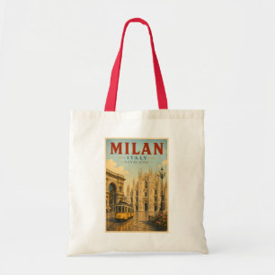 Milan Italië Kathedraal Illustratie Reis Kunst Tote Bag