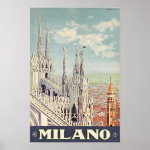 Milan Italië Kunst Italiaanse Print Milano Reis Po