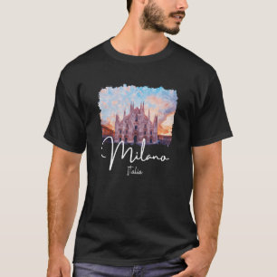 Milan Italië Painting Souvenir T-shirt
