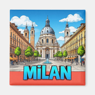 Milan Italië Reis Aandenken Voor Frequente Reizige Magneet