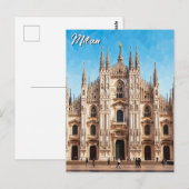 Milan Italië Reizen Briefkaart (Voorkant / Achterkant)