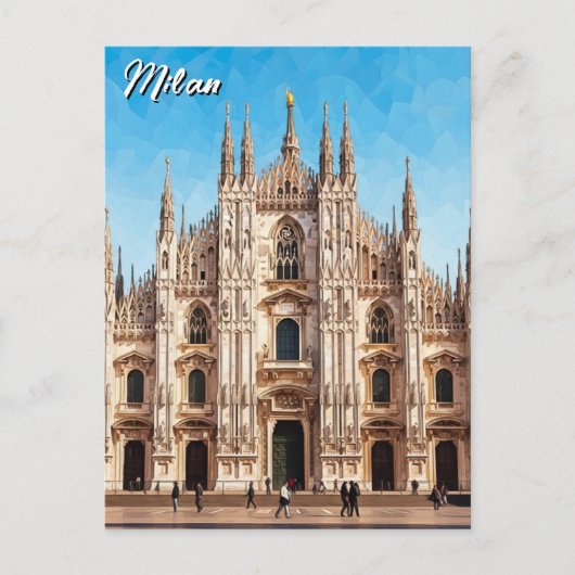 Milan Italië Reizen Briefkaart (Voorkant)