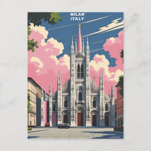 Milan Italië Reizen Kunst – Domkathedraal Stad Feestdagenkaart