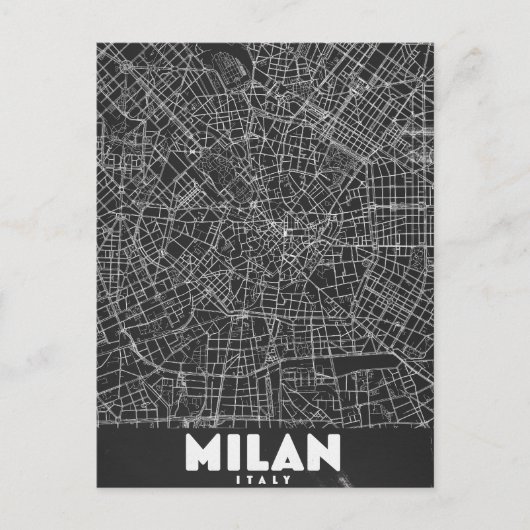 Milan Italië Retro Kaart (Voorkant)