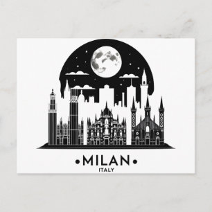 Milan Italië Silhouet Briefkaart