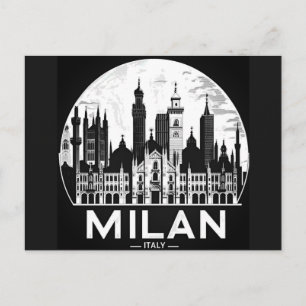 Milan Italië Silhouet Briefkaart