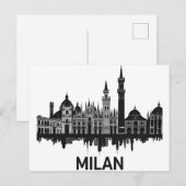 Milan Italië Silhouet Briefkaart (Voorkant / Achterkant)