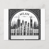 Milan Italië Skyline Briefkaart (Voorkant)