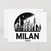 Milan Italië Skyline Briefkaart (Voorkant / Achterkant)