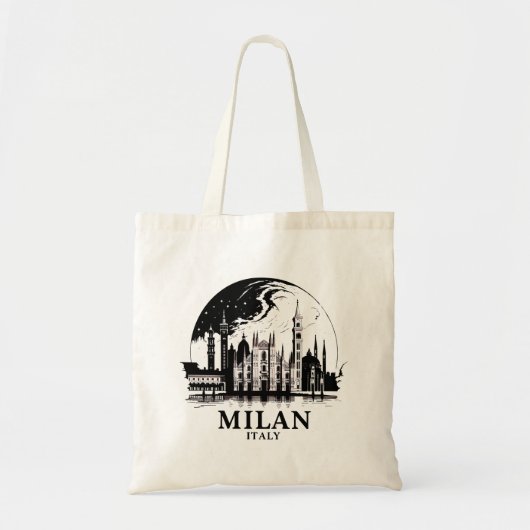 Milan Italië Skyline Tote Bag (Voorkant)