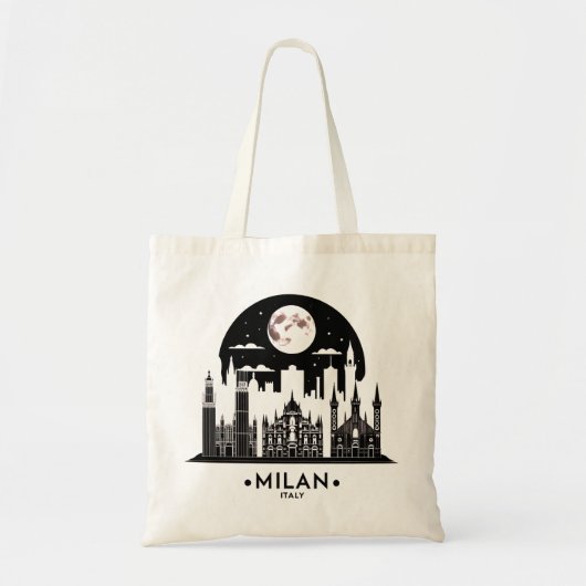Milan Italië Skyline Tote Bag (Voorkant)