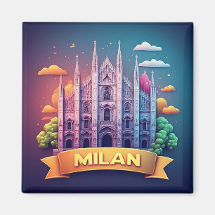 🧲 Milan Italië Vakantieherinnering Aandenken Magneet