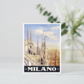 Milan Italië — vintage-reis Briefkaart (Staand voorkant)