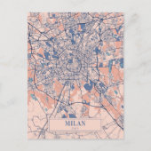 Milan Italië Winderige Stad Kaart Reizen (Voorkant)