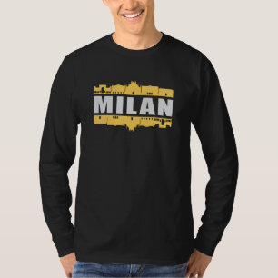Milan Italy City Skyline Cityscape Funny Gift T-shirt