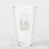 Milan Italy Design – Lombardia Skyline  Glas (Achterkant)