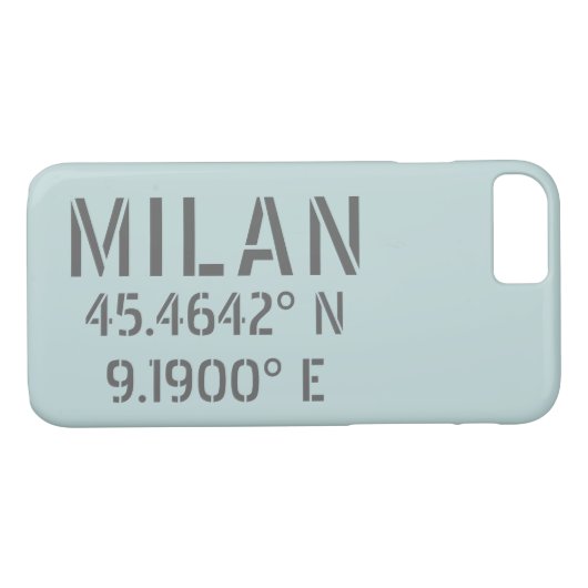 Milan Latitude Longitude Case-Mate iPhone Case (Achterkant (Horizontaal))