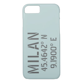 Milan Latitude Longitude iPhone 8/7 Hoesje